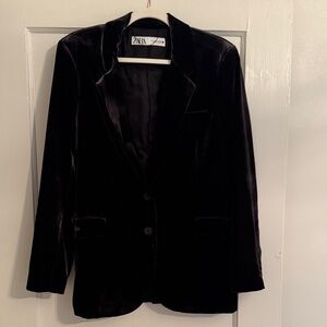 Zara Midnight Velvet Jacket - Never Worn